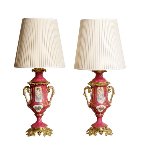 Coppia antiche lampade da - antiche,