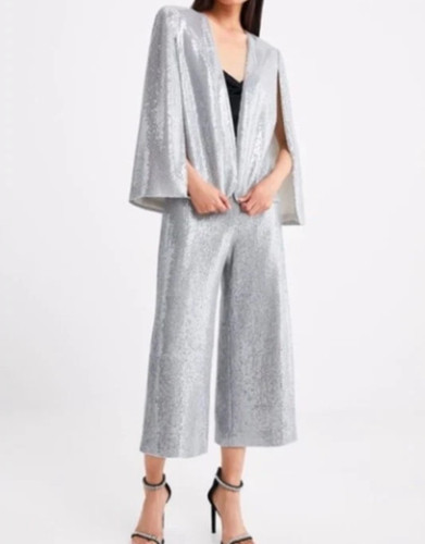 Zara paillettes argento
