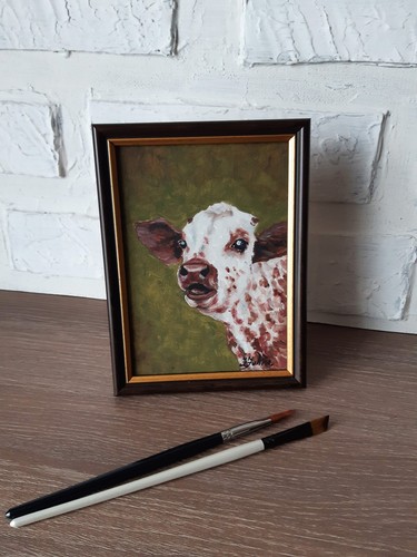 Quadro originale mucca - , arte