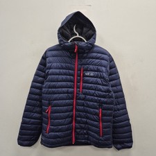 Rab Microlight Alpine Puffer piumino con cappuccio blu navy cappotto giacca outdoor taglia media