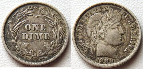 Usa dime 1900 argento - dime,