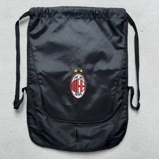 Zaino con coulisse AC Milan sacco palestra nero ricamato stemma calcio