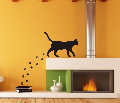 Adesivo murale gatto con - , zampe