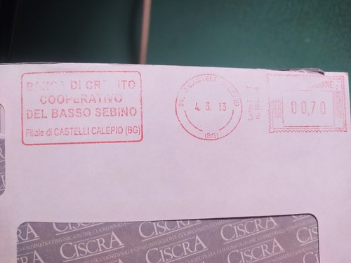 Affrancatura meccanica banca - meccanica,
