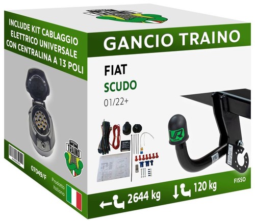 Gancio fisso per - gancio, scudo
