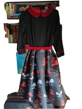 UK "Collectif Vintage" Fungi Mushrooms Kawaii Cute Halloween Tea Party Dress 