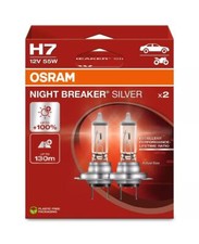 Coppia LAmpade Lampadine OSRAM NIGHT BREAKER SILVER 64210NBS-2HB H7 PX26d 12V 55