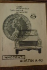 # ADVERTISING PUBBLICITA'  INNOCENTI AUSTIN A 40 /1961 VEDI ALTRE 