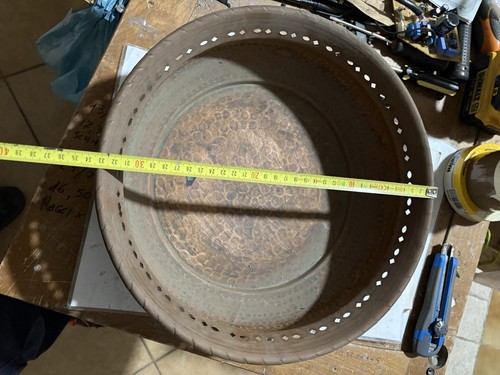 Vaso rame antico intarsiato - antico,