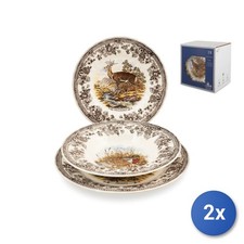 2x Servizi Tavola 18 Pezzi