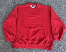 Tommy Hilfiger Felpa Vintage Bandiera Rossa Logo Girocollo Pullover Preppy Uomo XL