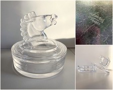 SCATOLA ROTONDA CON COPERCHIO CRISTALLO Sevres CRYSTAL BOX+LID HORSE HEAD ø15 cm
