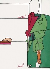 Valerio Adami incisione all' acquatinta numerata e firmata 