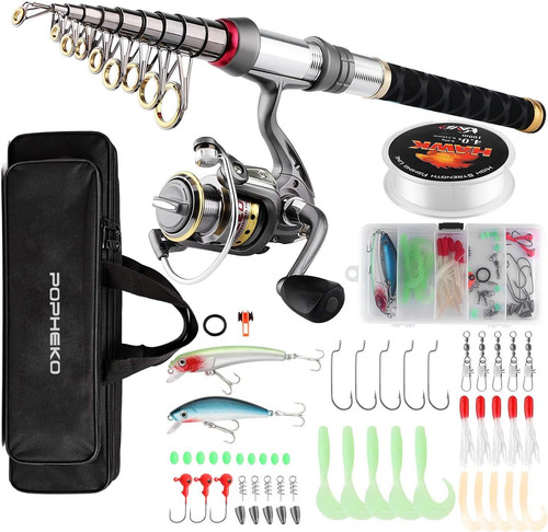 Canna pesca con mulinello - con,