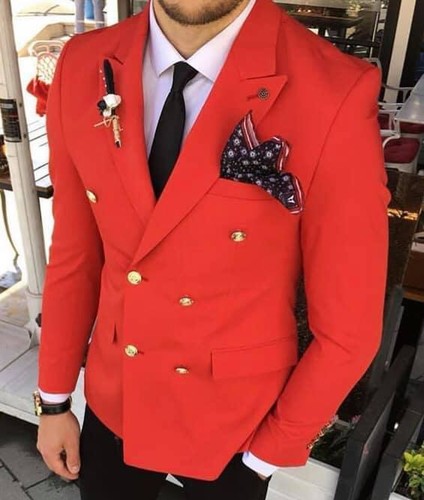 Designer rosso doppiopetto - rosso,