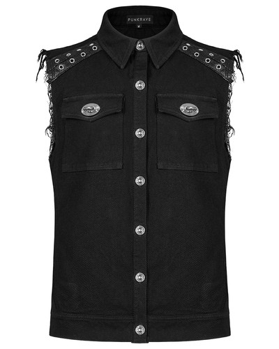 Punk rave gilet biker senza - rave,