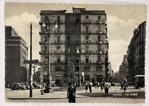 Cartolina epoca napoli - d'epoca, via