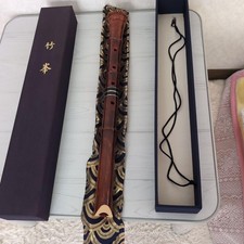 Flauto bambù Takemine Shakuhachi con custodia scatola originale inclusa vintage