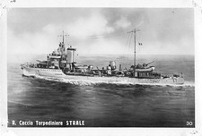 PHOTO SHIPS ITALY  "  STRALE   "  TORPEDO DESTROYERS  FRECCIA CLASS