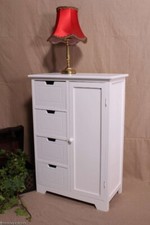 Bellissimo comò country mobiletto scarpiera 2 cassetti ante battenti bianco