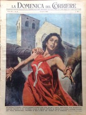 La Domenica del Corriere 6 Aprile 1952 Catastrofe del Titanic Bogart Leigh Gogol