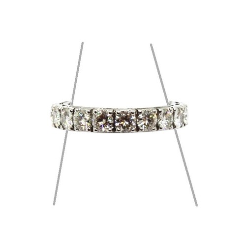 Anello fascia oro bianco - a,