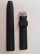 Black Silicone Strap 18mm with
