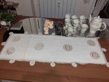 Grande centrotavola centrino uncinetto lavorato a mano 94x38cm