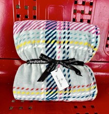 Vera Bradley Cozy PELUSH coperta lancio CAMINO PLAID NEUTRO marrone nuovo con etichette sigillato NUOVO