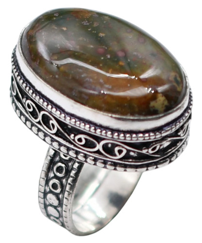 Anello placcato argento pietra