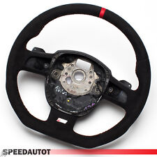 Ricambio Alcantara S-LINE Volante Piatto Audi A4 Multifu. Con DSG, Rosso Anello