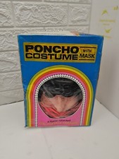 The Shadow Poncho Costume With Mask Super Star RARE Vintage 70's