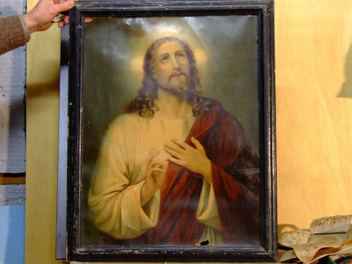 Quadro antico 800 su - , tela