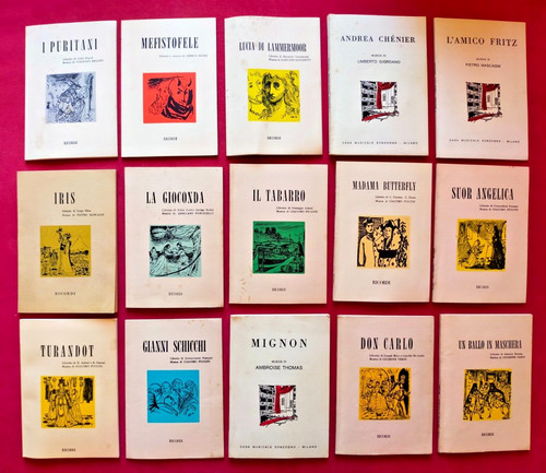 Lotto libretti opera - libretti, d'opera