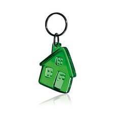 Gadget portachiavi forma CASA VERDE TRASP agenzia immobiliare edilizia muratore