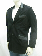 Blazer nero scamosciato uomo
