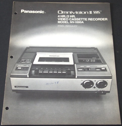 Brochure videoregistratore vhs - brochure,