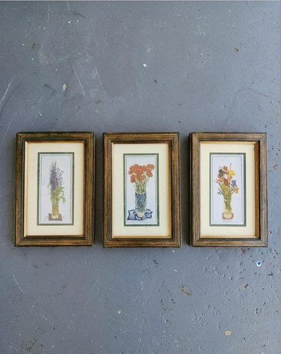 Tre quadri stampe - stampe, fiori