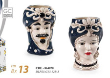 COPPIA VASO TESTA DI MORO UOMO