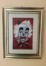 QUADRO DIPINTO OLIO PAGLIACCIO DI ROMANO MUSSOLINI FIRMATO AUTENTICA CERTIFICATO