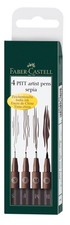 Faber-Castell 167101 - Penna a inchiostro Pitt artist pen confezione da 4 p