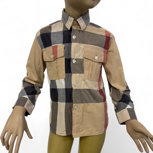 Burberry camicia bambina beige - burberry,