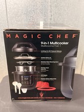 Magic Chef 6 Qt. Pentola a Pressione Multifunzione 9 in 1 con Sous Vide in Nero Opaco