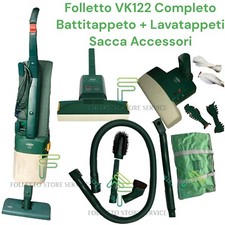 FOLLETTO VK122 RICONDIZIONATO COMPLETO BATTITAPPETO LAVATAPPETI VTF ACCESSORI