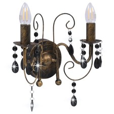 Lampada da Muro con Perle Nero