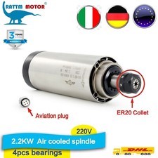 『IT』 CNC 2200W 2.2KW ER20 Air Cooled Spindle Motor Engraving 24000RPM 400HZ 80MM