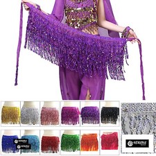 Gonna Frange Spettacolo Charleston Ballo Latino Danza Ventre Donna Skirt BELLY01