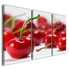 Quadro arte frutta Cherries stampa su tela ciliege arredo bar e negozio