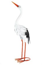 69758 Statua cicogna metallo