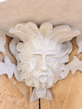 Mensola da parete angolare intagliata e laccata bianca primi 900'